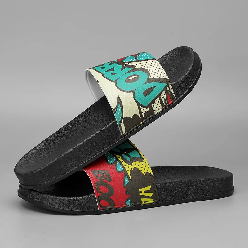NANJIREN EVA Graffiti Slide Slippers Unisex-2