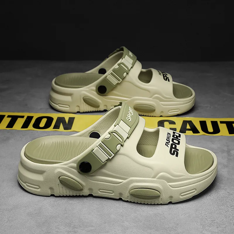 NANJIREN Beach Sandals Men White Green/Gray Black/Black Orange/Mint Green-6