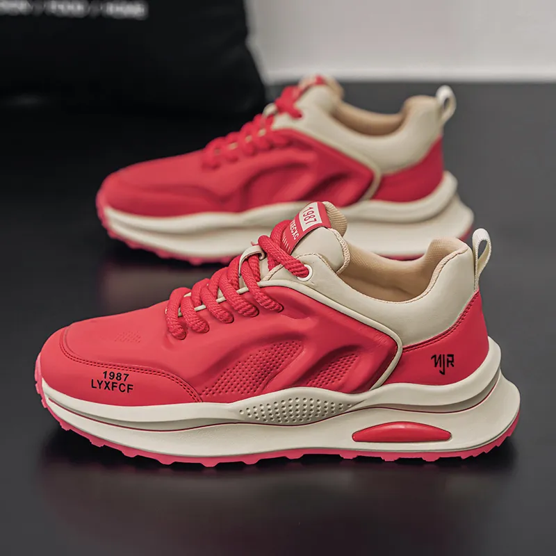 NANJIREN Anti Slip And Wear Resistant Height Increasing Low Top Casual Shoes Men's-1