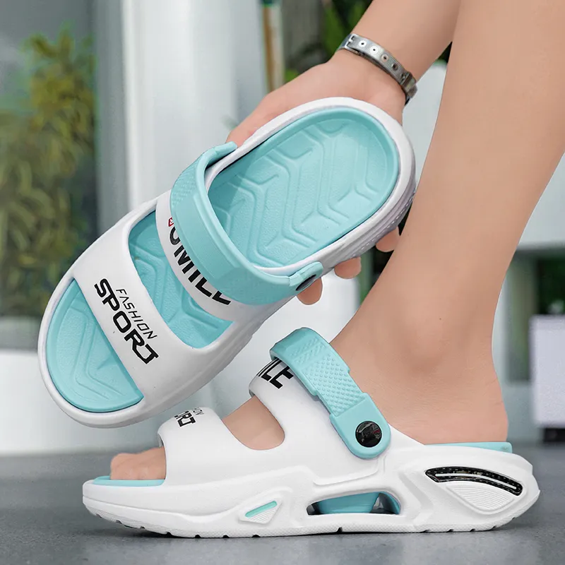 NANJIREN Beach Sandals Unisex Black Orange/White Blue/Beige Brown/Mint Green-3