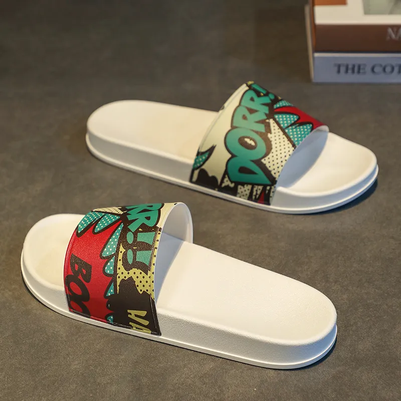 NANJIREN EVA Graffiti Slide Slippers Unisex-7