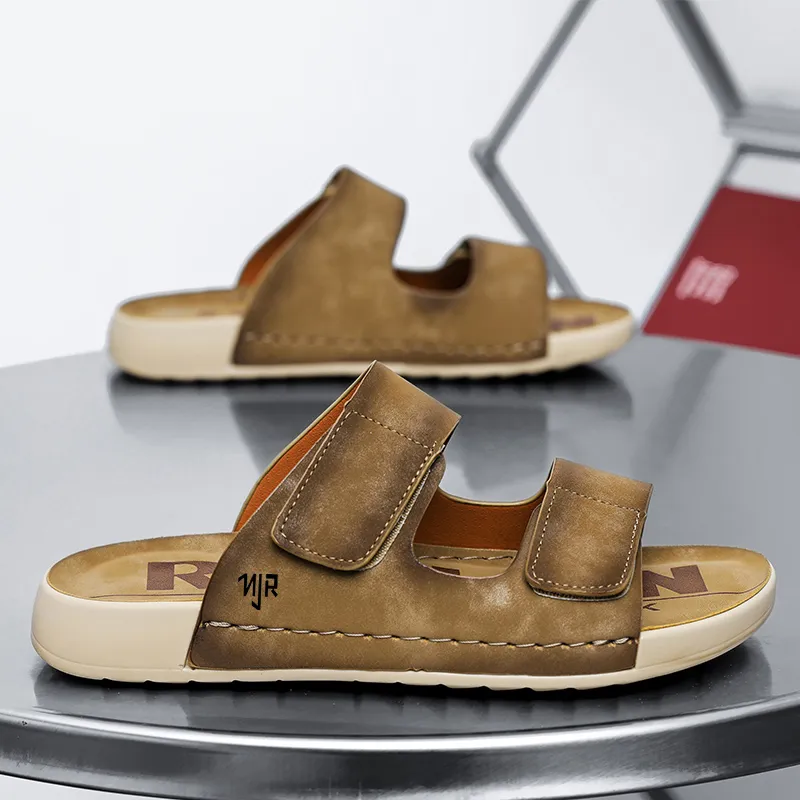 NANJIREN Slide Slippers Men Khaki/Gray-1