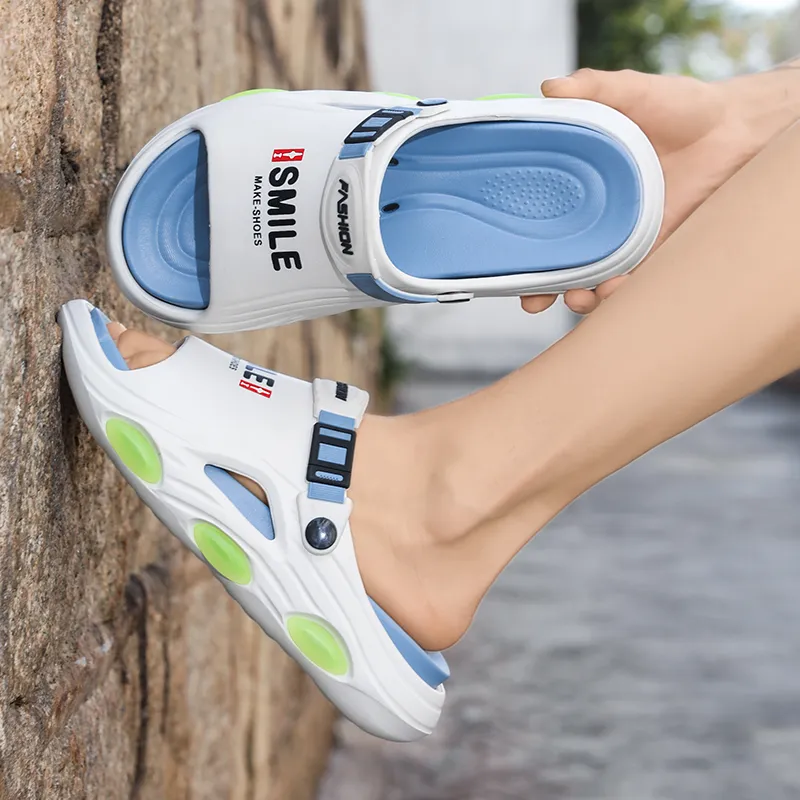 NANJIREN Beach Sandals Men White/Blue/Black/Gray/Mint Green/Beige Brown-1