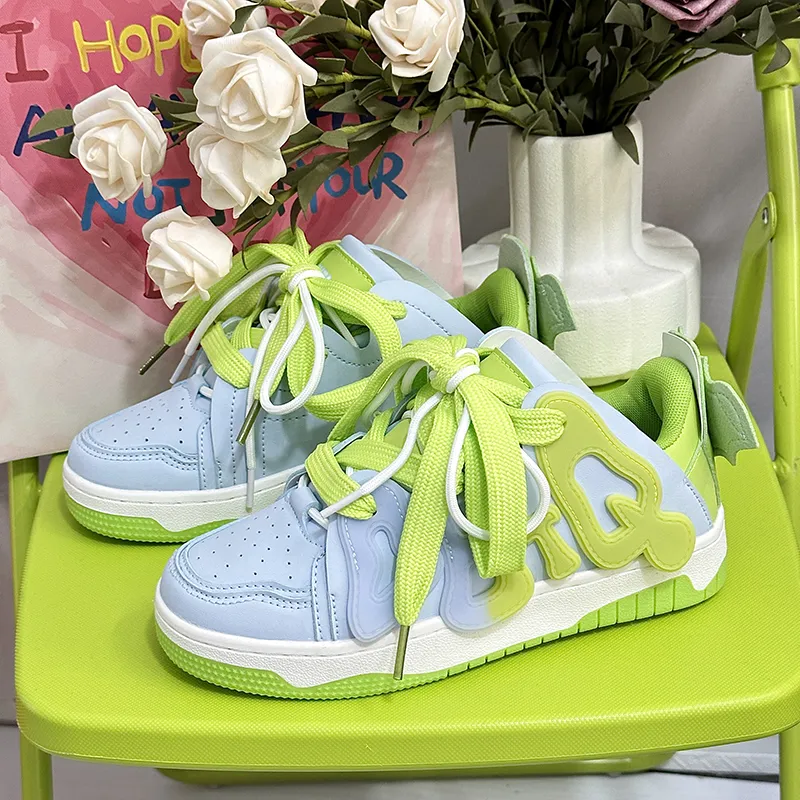 NANJIREN Slip Resistant Cushioning, Abrasion Resistant, Breathable, Height Increasing Low Top Skateboard Shoes Women's-1
