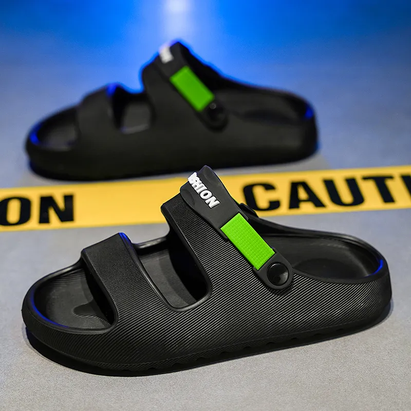 NANJIREN Beach Sandals Unisex Black Orange/Black Green/White Green/Beige Brown-1