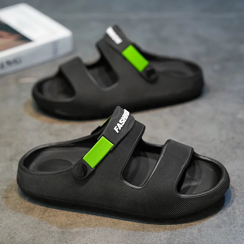 NANJIREN Beach Sandals Unisex Black Orange/Black Green/White Green/Beige Brown-3