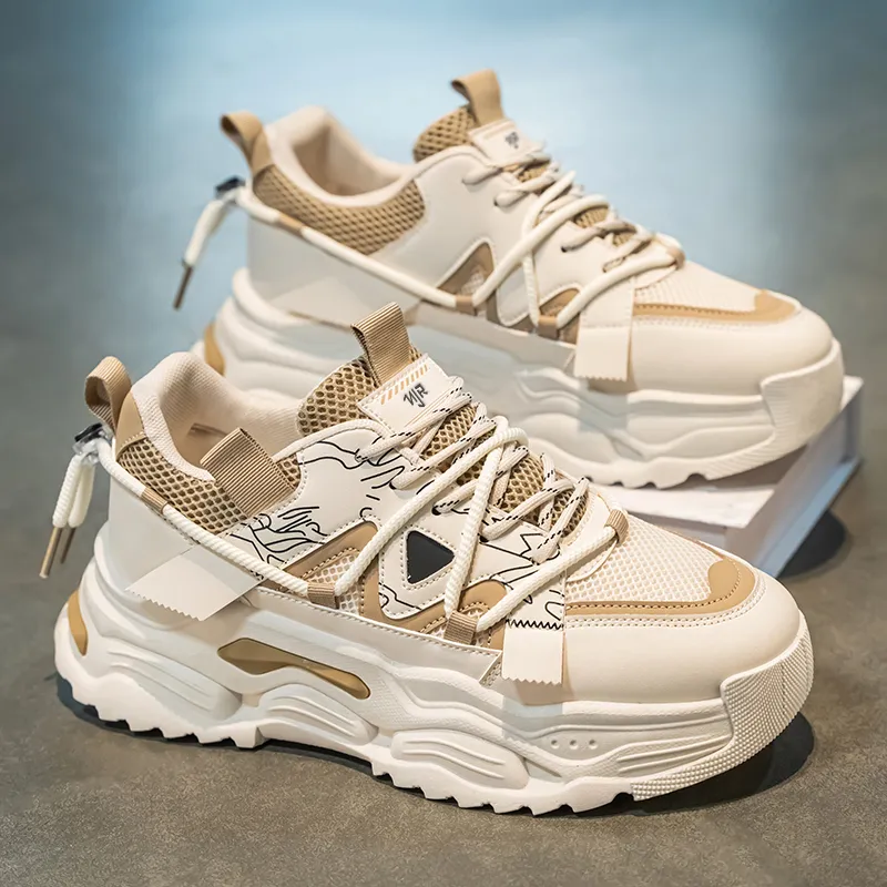 NANJIREN Abrasion Resistant Height Increasing Low Top Chunky Sneakers Men's-14