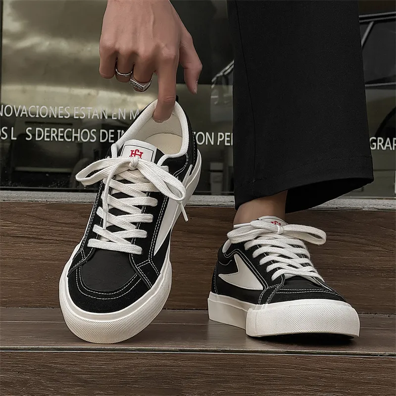 NANJIREN Slip Resistant Shock Absorbers With Abrasion Resistant Properties Low Top Skateboard Shoes Men's-2