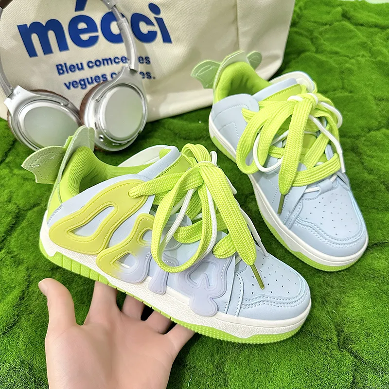NANJIREN Slip Resistant Cushioning, Abrasion Resistant, Breathable, Height Increasing Low Top Skateboard Shoes Women's-2