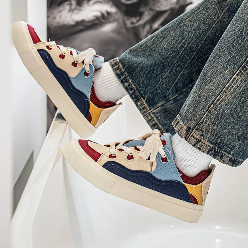 NANJIREN Slip Resistant Shock Absorbers With Abrasion Resistant Properties Low Top Skateboard Shoes Men's-3