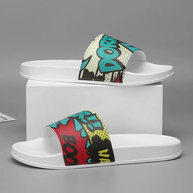 NANJIREN EVA Graffiti Slide Slippers Unisex-5