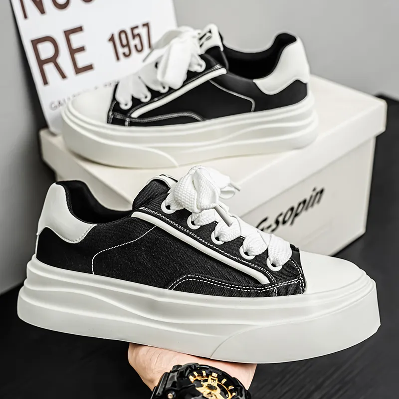 NANJIREN Slip Resistant Shock Absorbers With Abrasion Resistant Properties Low Top Skateboard Shoes Men's-3