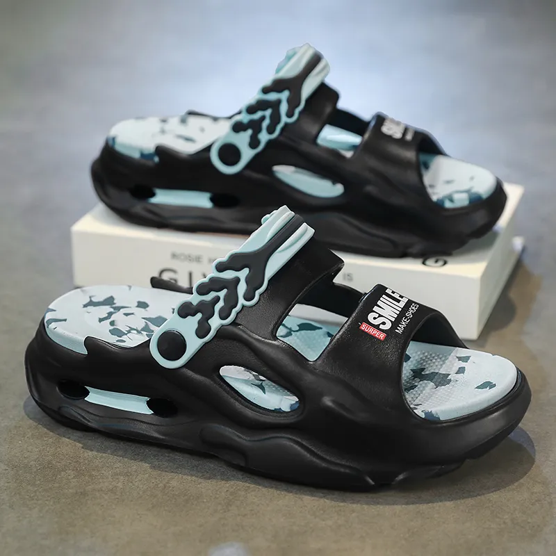 NANJIREN Beach Sandals Unisex Khaki/Black/White/Gray Black/Fruit Green/Navy Blue-24