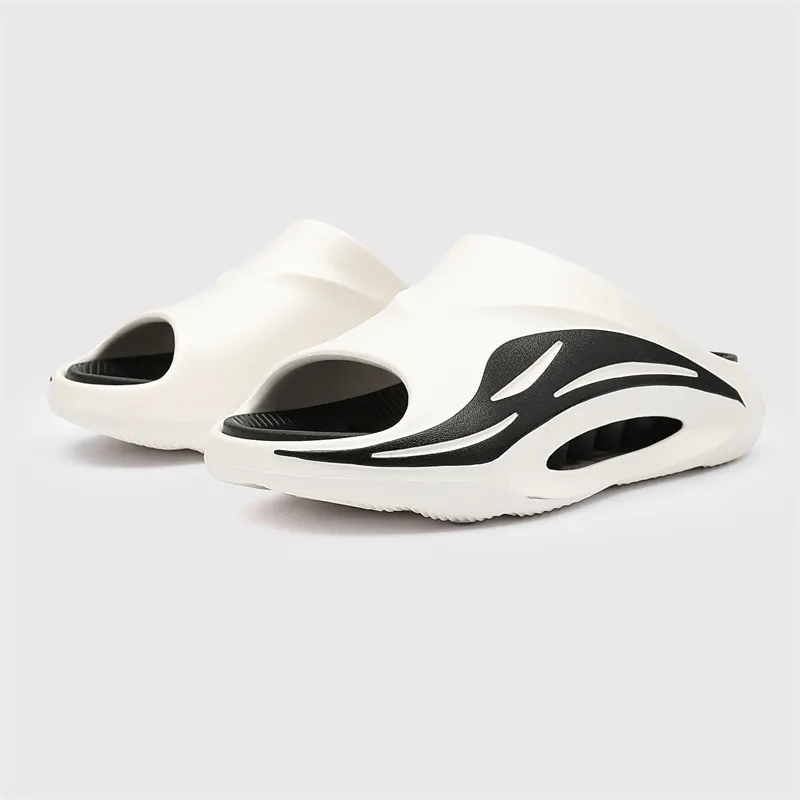 NANJIREN Slide Slippers Unisex Black White/White Black/White Green/White Orange/Black Orange/Black Purple-1