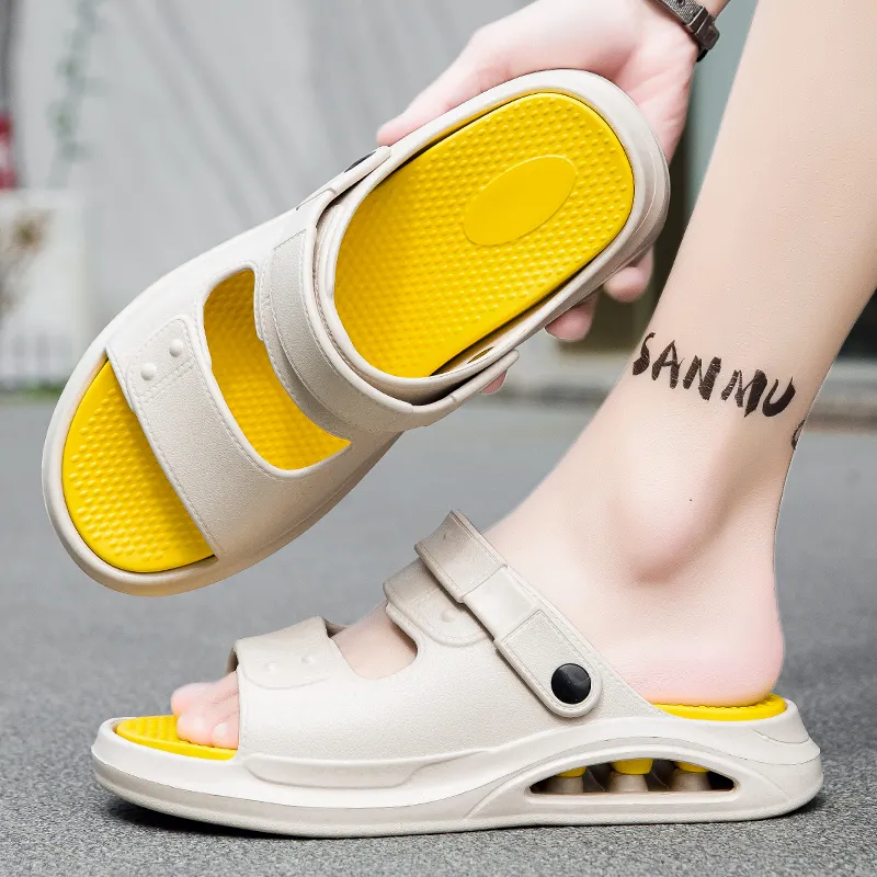 NANJIREN Beach Sandals Men White/Khaki/Navy Blue-9