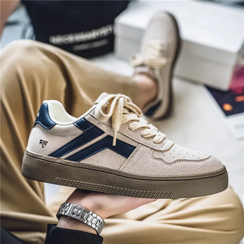 NANJIREN Slip Resistant Shock Absorbers With Abrasion Resistant Properties Low Top Skateboard Shoes Men's-2