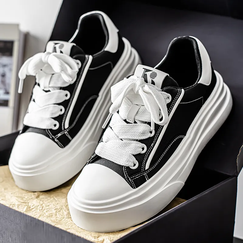 NANJIREN Slip Resistant Shock Absorbers With Abrasion Resistant Properties Low Top Skateboard Shoes Men's-4