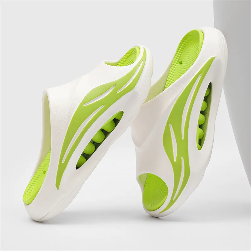 NANJIREN Slide Slippers Unisex Black White/White Black/White Green/White Orange/Black Orange/Black Purple-12