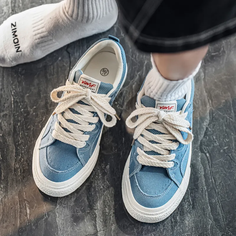 NANJIREN Slip Resistant Cushioning Abrasion Resistant Lightweight Low Top Skateboard Shoes Men's-16