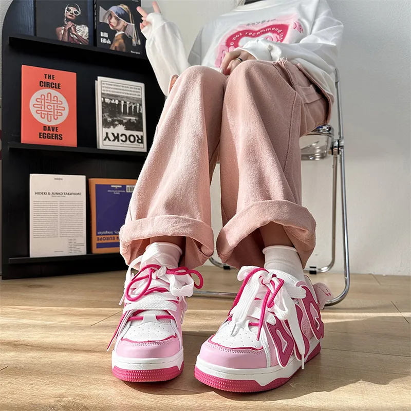 NANJIREN Slip Resistant Cushioning, Abrasion Resistant, Breathable, Height Increasing Low Top Skateboard Shoes Women's-28