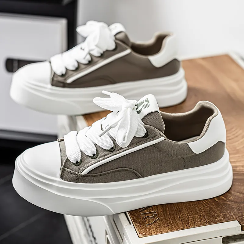 NANJIREN Slip Resistant Shock Absorbers With Abrasion Resistant Properties Low Top Skateboard Shoes Men's-7