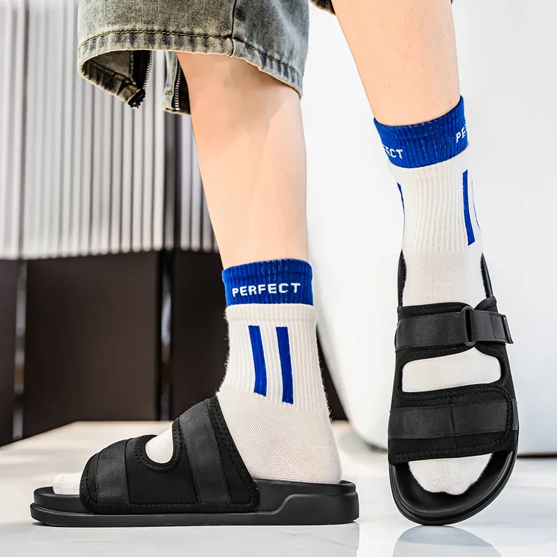 NANJIREN Slide Slippers Men Black-3