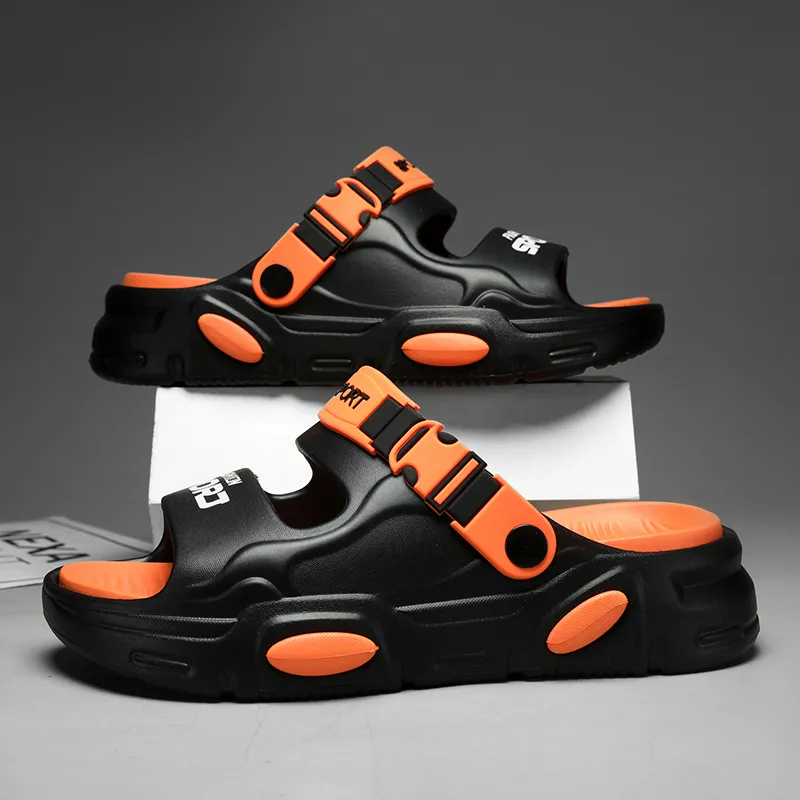NANJIREN Beach Sandals Men White Green/Gray Black/Black Orange/Mint Green-17