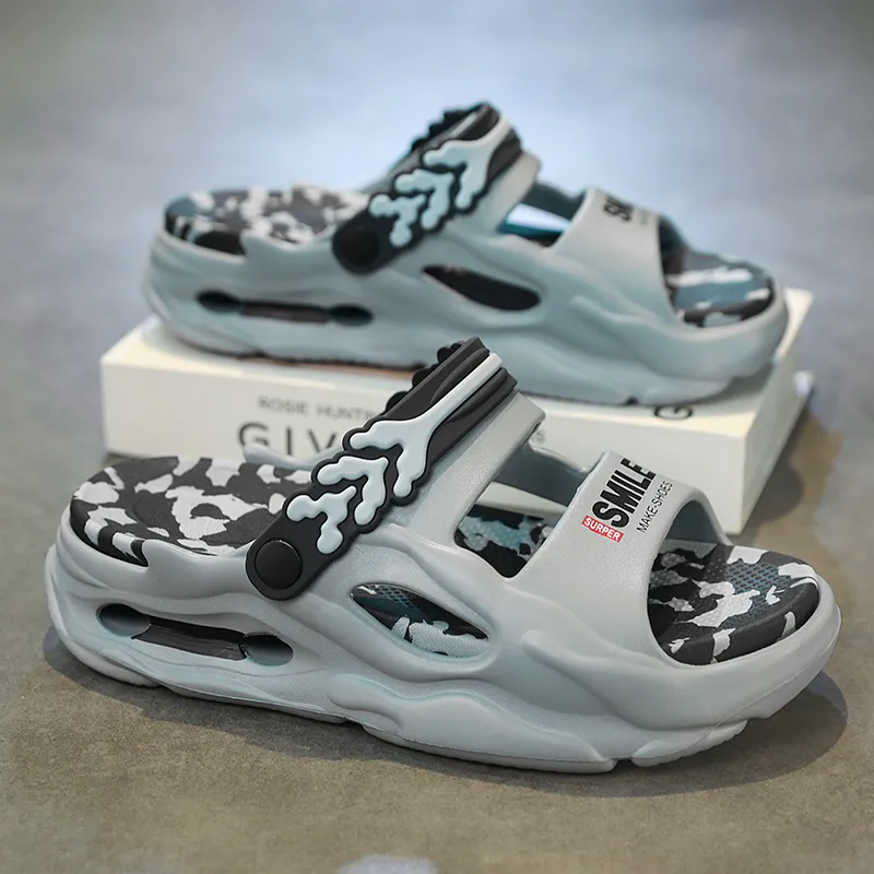 NANJIREN Beach Sandals Unisex Khaki/Black/White/Gray Black/Fruit Green/Navy Blue-16
