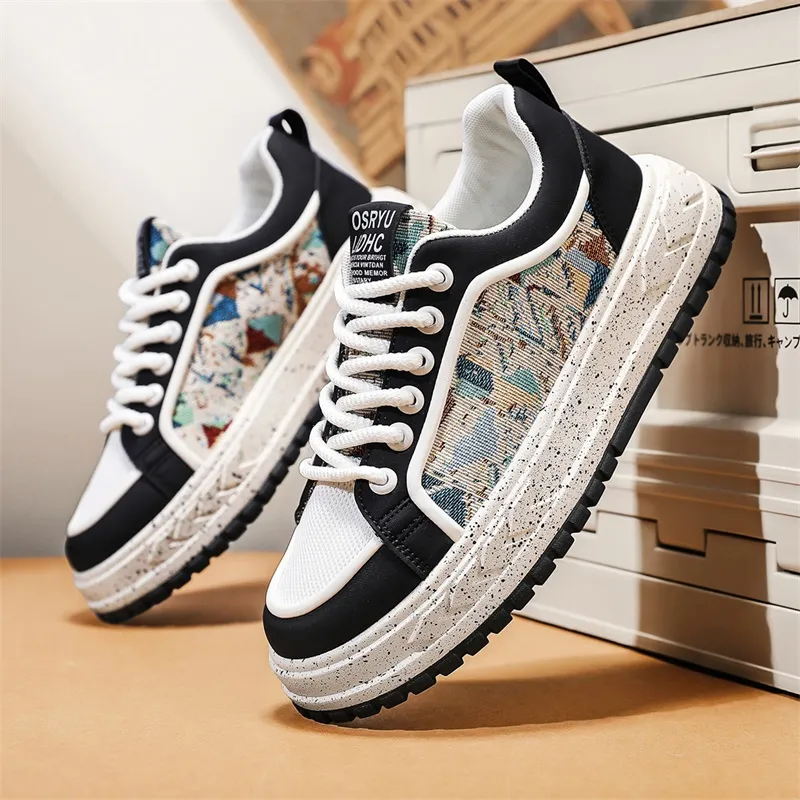 NANJIREN Slip Resistant Shock Absorbers With Abrasion Resistant Properties Low Top Skateboard Shoes Men's-3