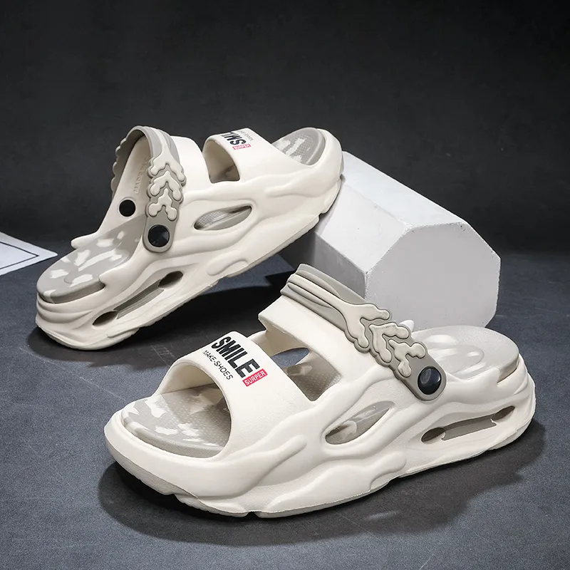 NANJIREN Beach Sandals Unisex Khaki/Black/White/Gray Black/Fruit Green/Navy Blue-13