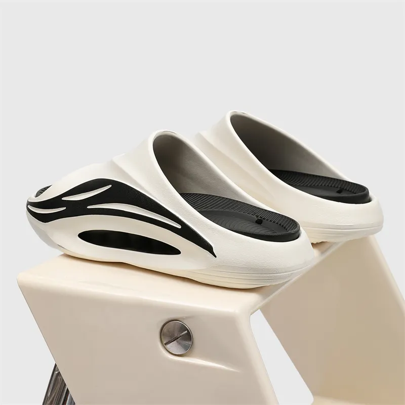 NANJIREN Slide Slippers Unisex Black White/White Black/White Green/White Orange/Black Orange/Black Purple-3