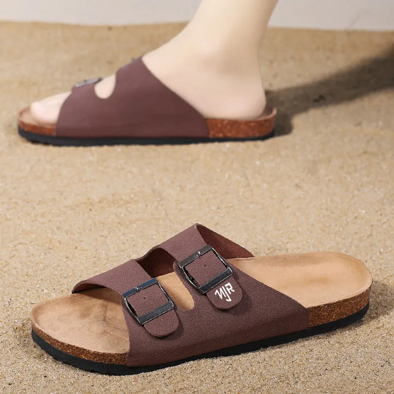 NANJIREN Slip Resistant Abrasion Resistant Slide Slippers Men's-4