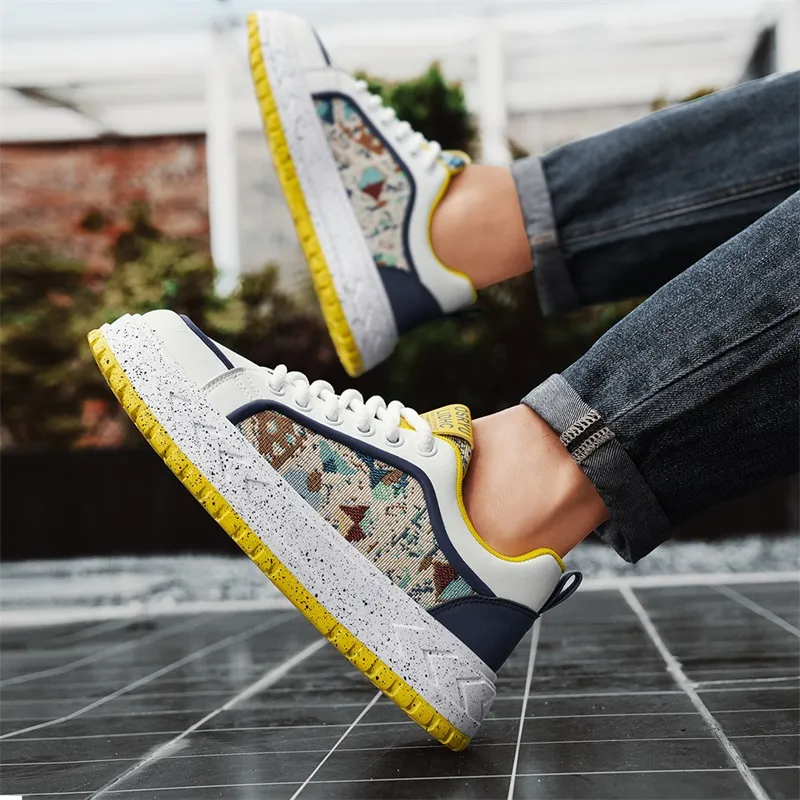 NANJIREN Slip Resistant Shock Absorbers With Abrasion Resistant Properties Low Top Skateboard Shoes Men's-9