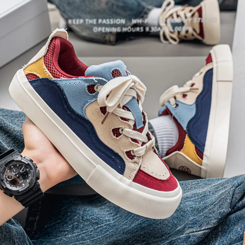 NANJIREN Slip Resistant Shock Absorbers With Abrasion Resistant Properties Low Top Skateboard Shoes Men's-1
