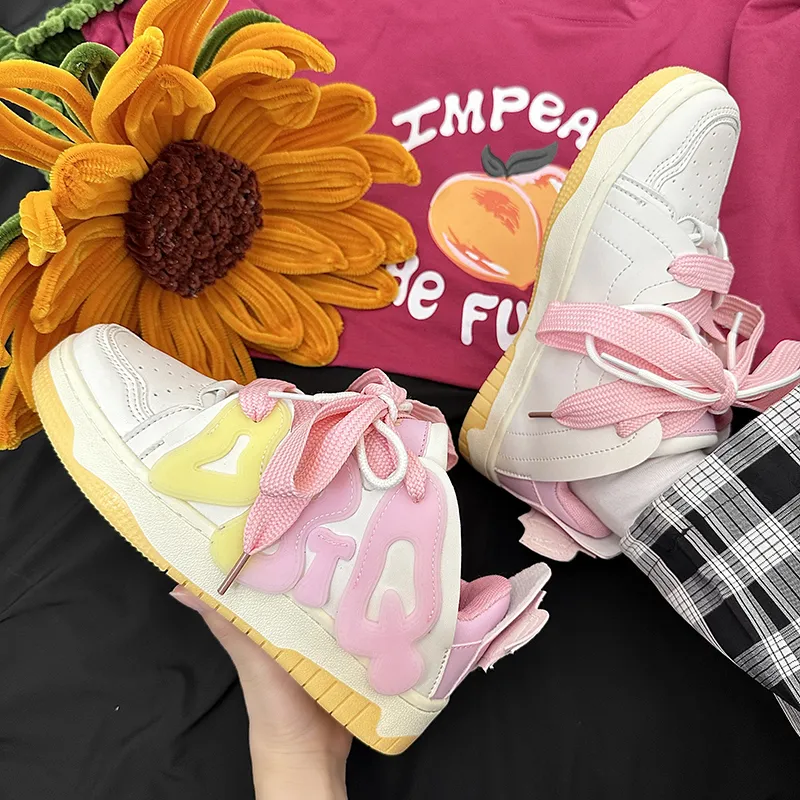NANJIREN Slip Resistant Cushioning, Abrasion Resistant, Breathable, Height Increasing Low Top Skateboard Shoes Women's-8