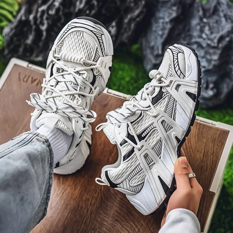 NANJIREN Shock Absorbers With Slip Resistant And Abrasion Resistant Properties Low Top Chunky Sneakers Men's-6