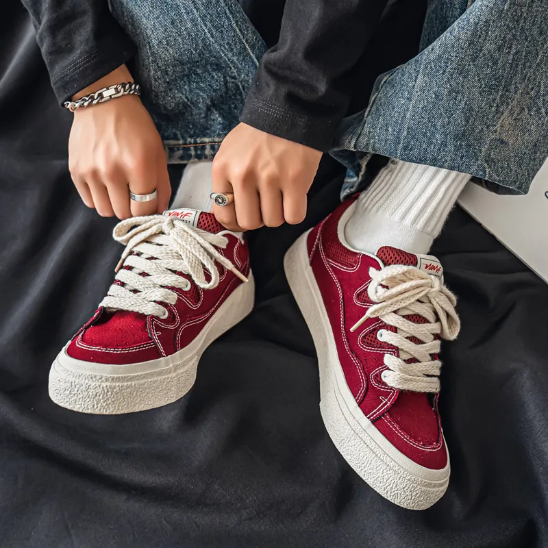NANJIREN Slip Resistant Cushioning Abrasion Resistant Lightweight Low Top Skateboard Shoes Men's-13
