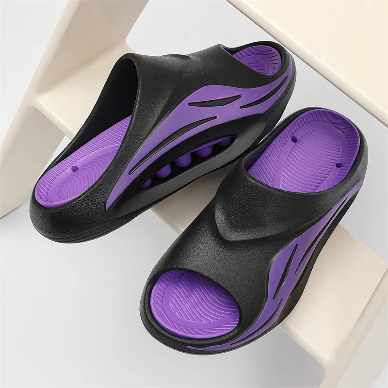 NANJIREN Slide Slippers Unisex Black White/White Black/White Green/White Orange/Black Orange/Black Purple-27