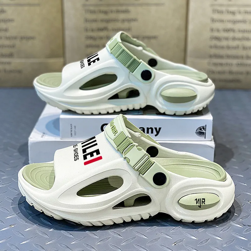 NANJIREN Beach Sandals Men Mint Mamba/White Black/Beige Brown/Black White-1