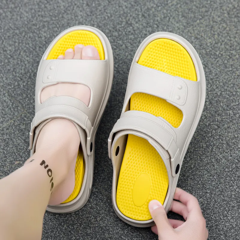 NANJIREN Beach Sandals Men White/Khaki/Navy Blue-7
