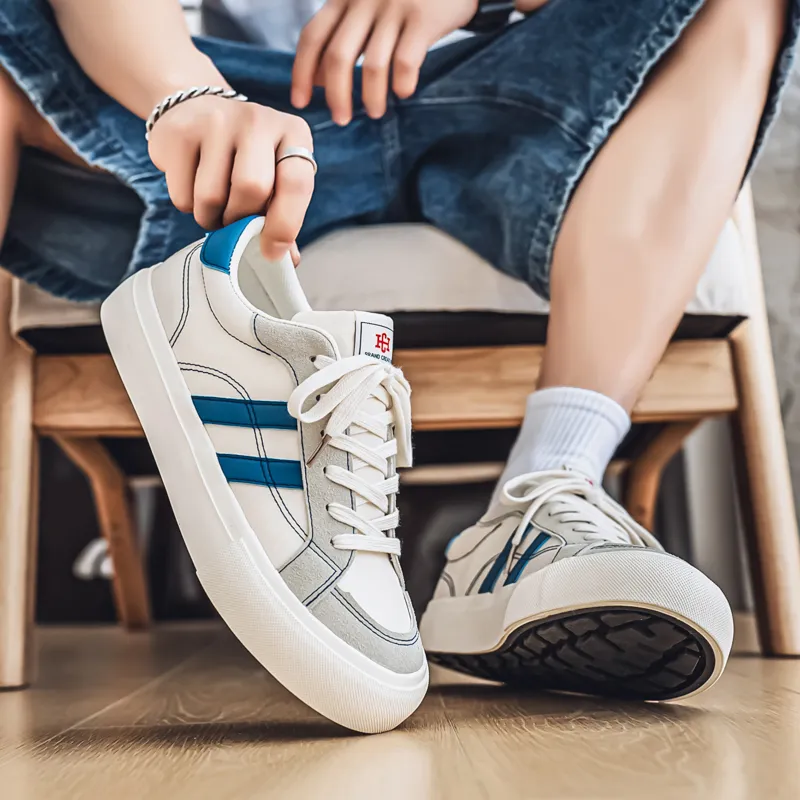 NANJIREN Slip Resistant Shock Absorbers With Abrasion Resistant Properties Low Top Skateboard Shoes Men's-1