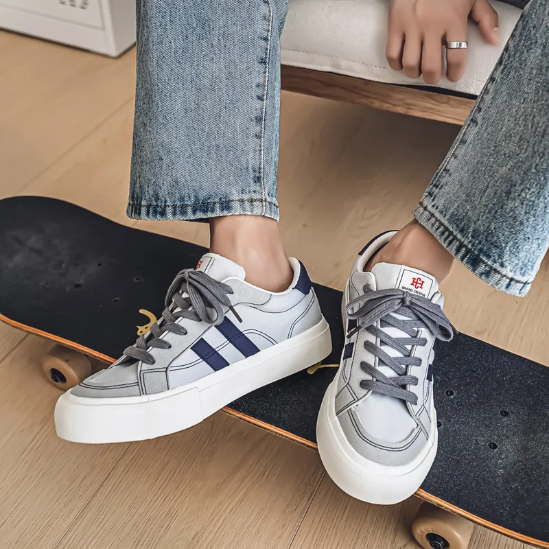NANJIREN Slip Resistant Shock Absorbers With Abrasion Resistant Properties Low Top Skateboard Shoes Men's-13