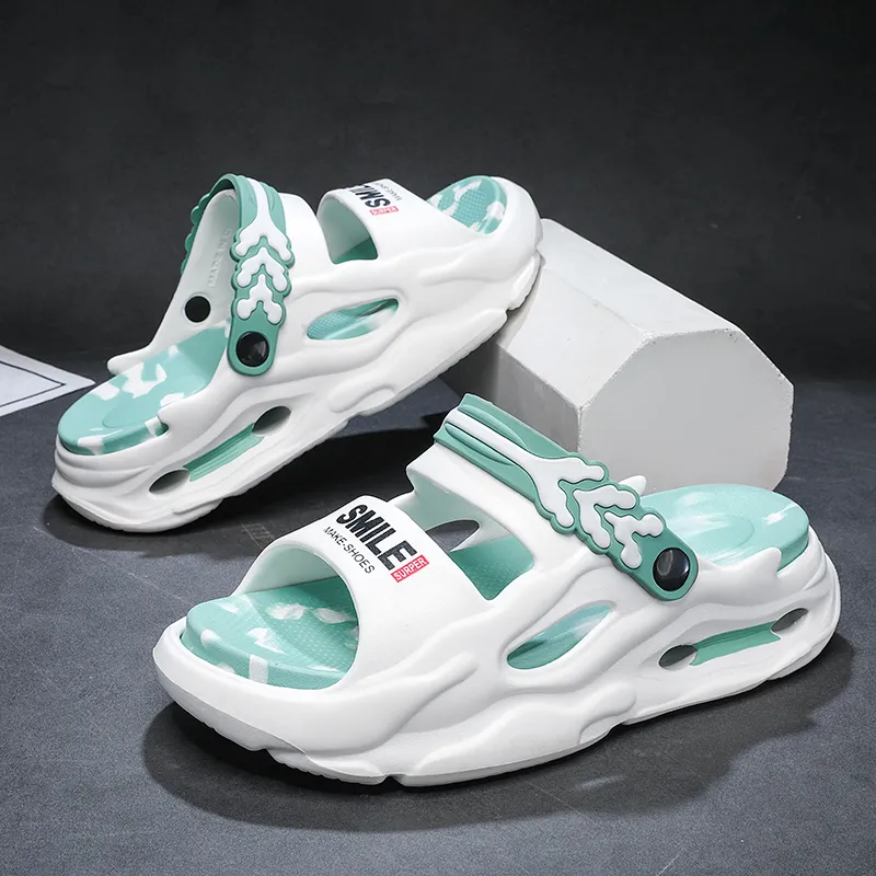 NANJIREN Beach Sandals Unisex Khaki/Black/White/Gray Black/Fruit Green/Navy Blue-3