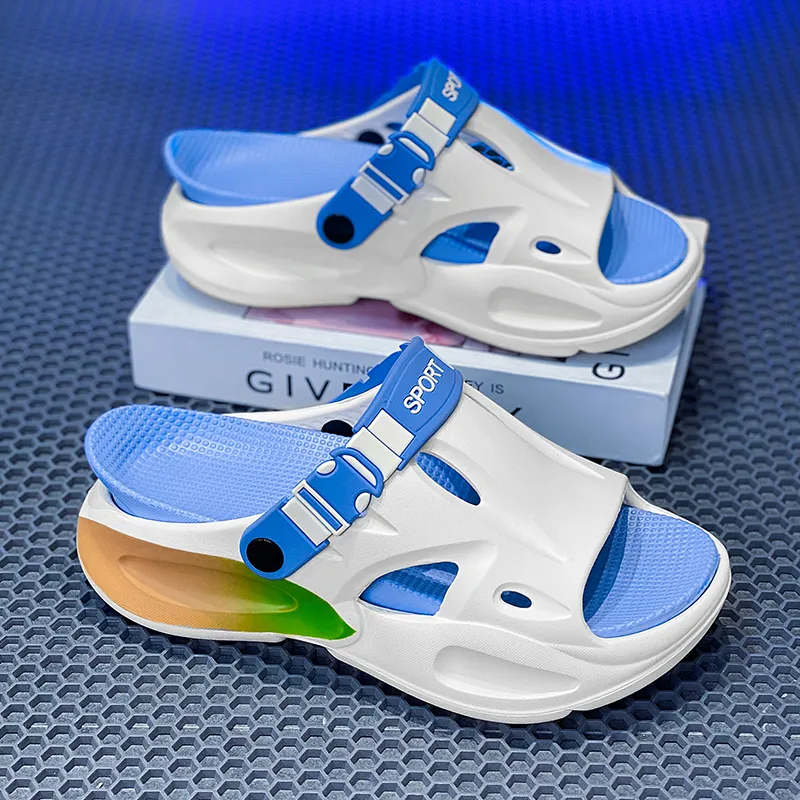 NANJIREN Beach Sandals Men White Blue/White Green/Mint Green/Gray Black/Black Orange-2