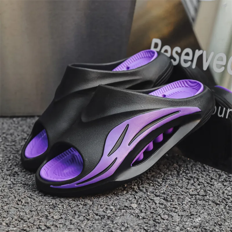 NANJIREN Slide Slippers Unisex Black White/White Black/White Green/White Orange/Black Orange/Black Purple-29