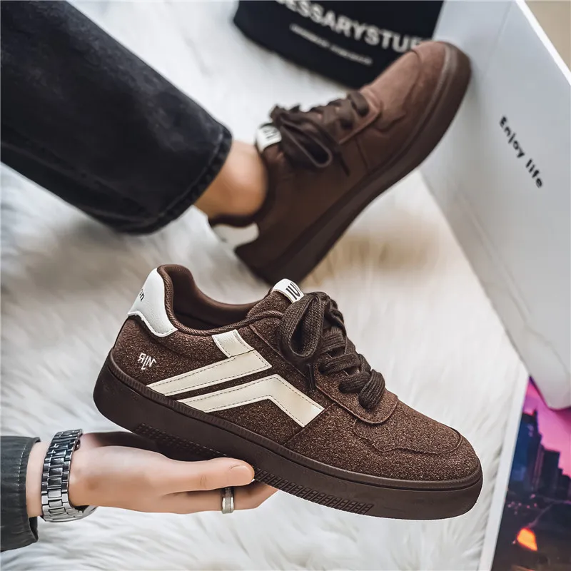 NANJIREN Slip Resistant Shock Absorbers With Abrasion Resistant Properties Low Top Skateboard Shoes Men's-12