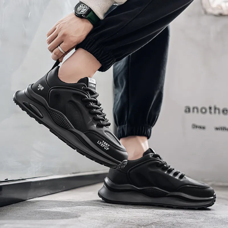 NANJIREN Anti Slip And Wear Resistant Height Increasing Low Top Casual Shoes Men's-8