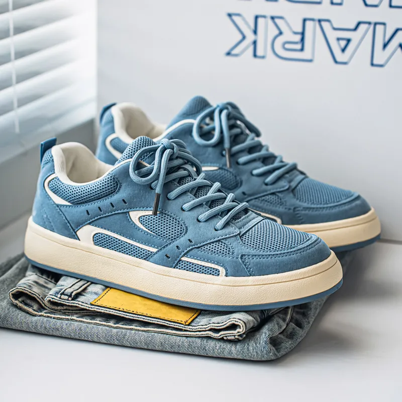 NANJIREN Slip Resistant Cushioning, Abrasion Resistant, Height Increasing Low Top Skateboard Shoes Men's-1