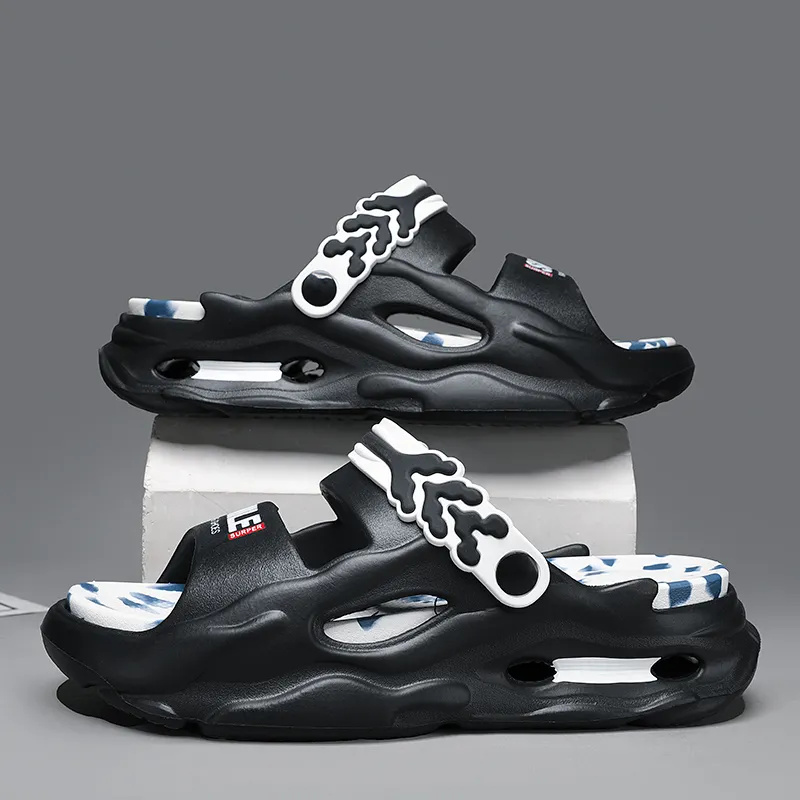 NANJIREN Beach Sandals Unisex Khaki/Black/White/Gray Black/Fruit Green/Navy Blue-7
