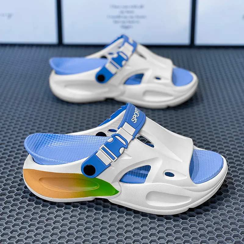 NANJIREN Beach Sandals Men White Blue/White Green/Mint Green/Gray Black/Black Orange-3